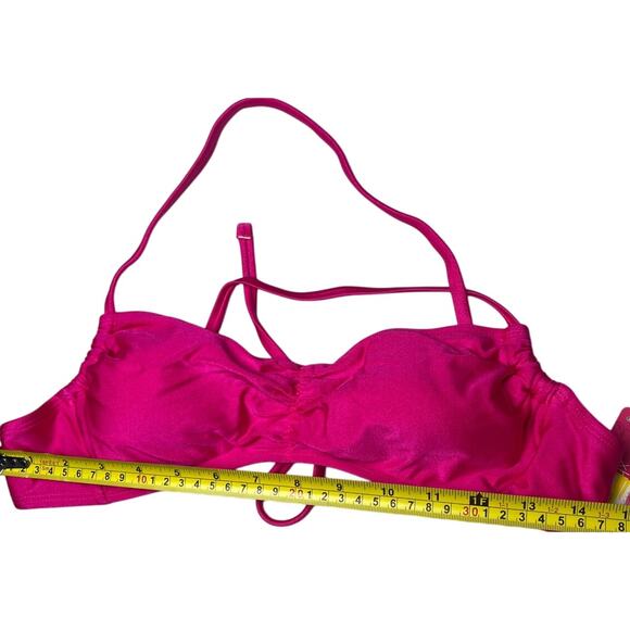 Xhilaration Pink Tie Crossback Bikini Top Women's Juniors Medium M NWT - Picture 1 of 5